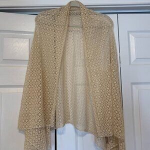 Boho Chic Cream Colored Shawl